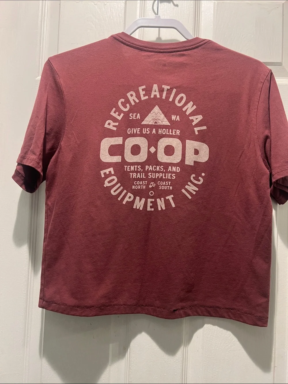 REI Women's Short-Sleeve Crew Tee in Burgundy Wine - Picture 4 of 4